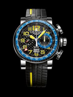 GRAHAM LONDON 2BLCH.B06A.K66S Silverstone Stowe GMT Blue replica watch